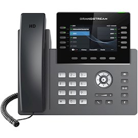 IP ტელეფონი Grandstream GRP2615 IP Phone PoE: 5 SIP, 10 line keys, Up to 40 digital BLF keys, WiFi
